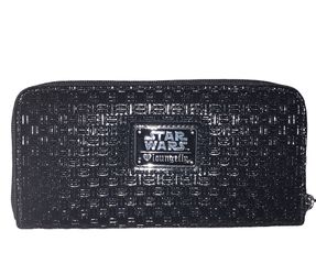 Loungefly Star Wars Kylo Ren Black Patent Leather Zip-Around Wallet