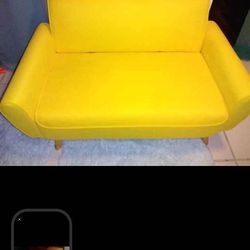Mini Yellow Loveseat 