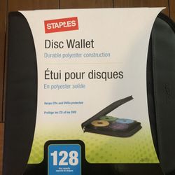Disc Wallet, holds 128 CD’s or DVD’s. NEW