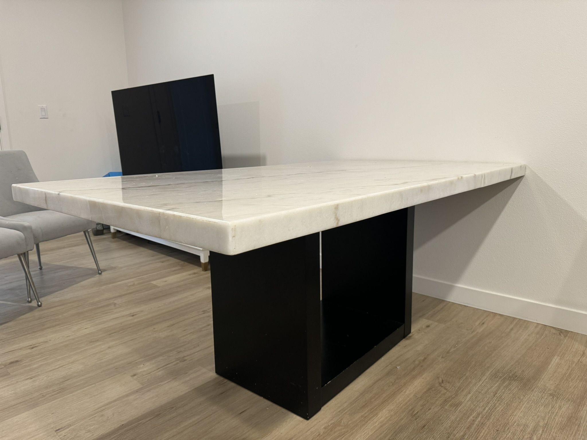 Real Marble Dining Table With Dining Chairs