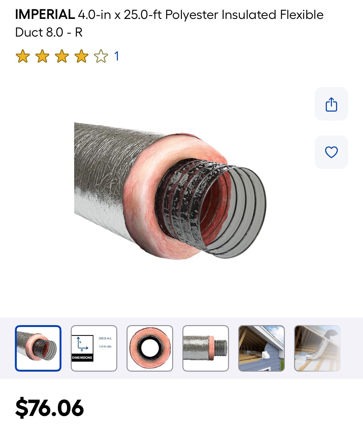 Silver Jacket Flex Duct