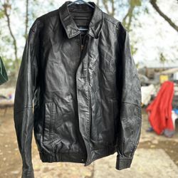 Leather jacket Vintage Style Size Large 