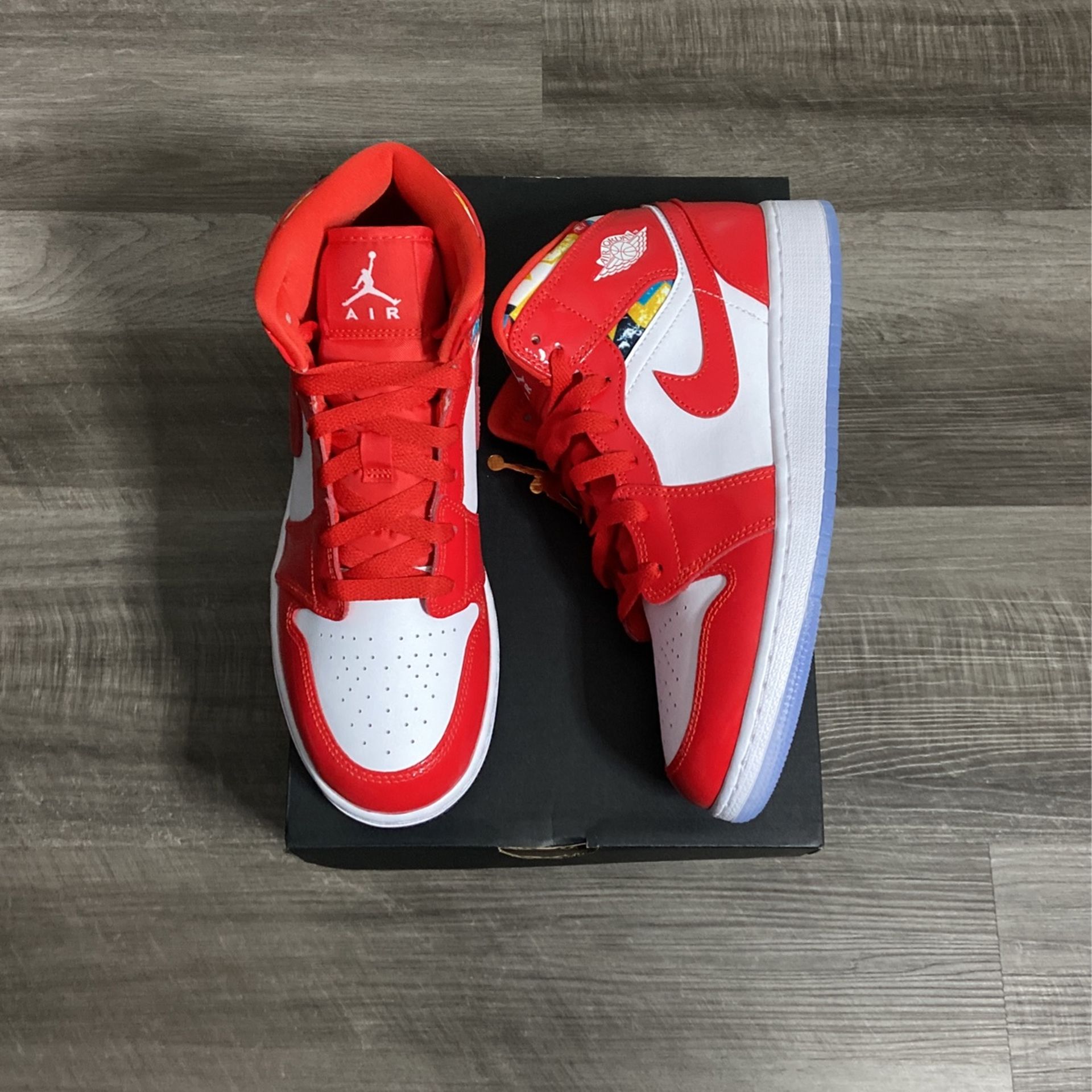 Jordan 1 Mid “Barcelona Sweater” Size 7y Brand New
