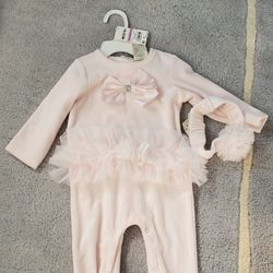 6-9 Months Onesie With Matching Headband