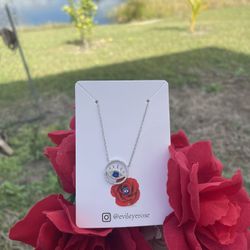 Sterling Silver Evil Eye Necklace 