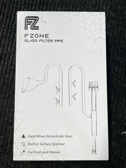 FZONE Aquatic Glass Lily Pipe Set with Lily Skimmer Inflow and Lily Outflow for Aquarium Filter 5/8''(16/22mm) Tubing