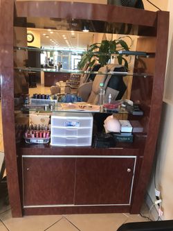 Display stand w glass shelves for sale