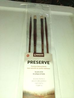 Princeton Preserve 4-Piece Natural Bristle Brush Set