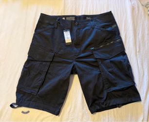 Brand new black men’s G-Star raw rovic zip relaxed shorts Size 34