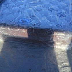 Brand New Queen Size Pillowtop Mattress And Box Spring Free Delivery Depends On Location 