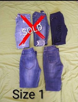 Size 1 and 3 Jeans, $5 each
