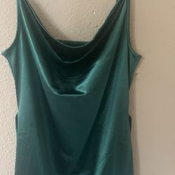 Tight Green Silk Dress