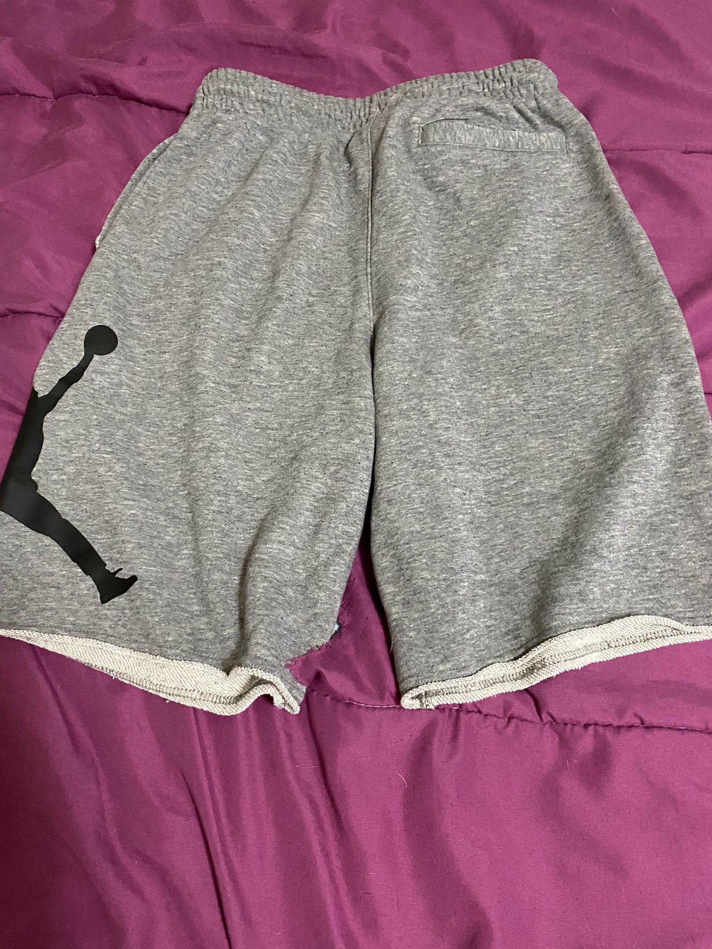 All Grey Jordan Shorts Size Lg In Kids