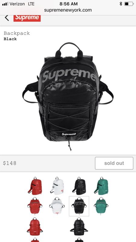 Supreme Black Backpack