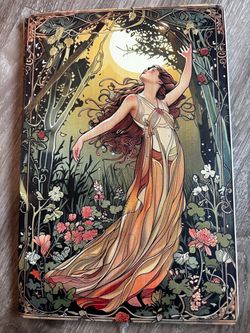 11x8 Art Nouveau Style Decorative Metal Tin Sign