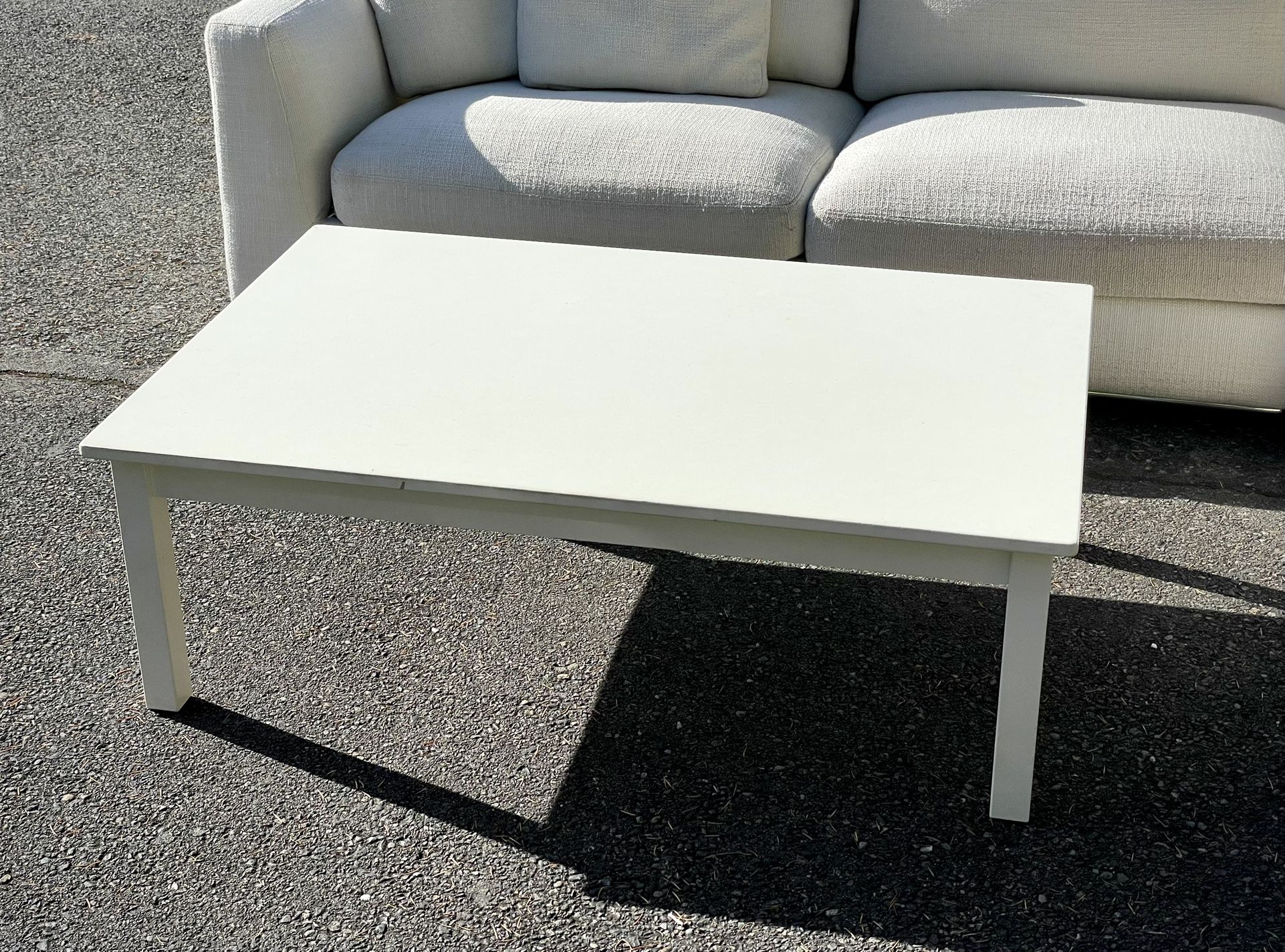 Pottery Barn White Coffee Table