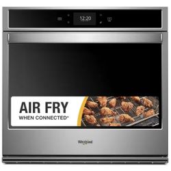 New Whirlpool 5 CU. FT. 30” Single Smart Electric Wall Oven Stainless Steel Model WOS72EC0HS ( New No Box)