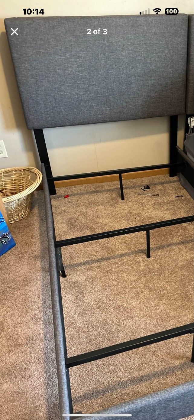 Twin Bed, Mattress And Box Spring 