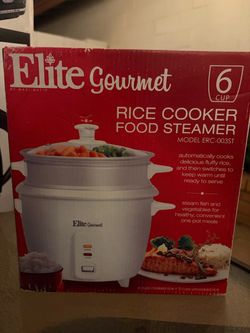 Elite Gourmet 6-Cup Rice Cooker Food Steamer