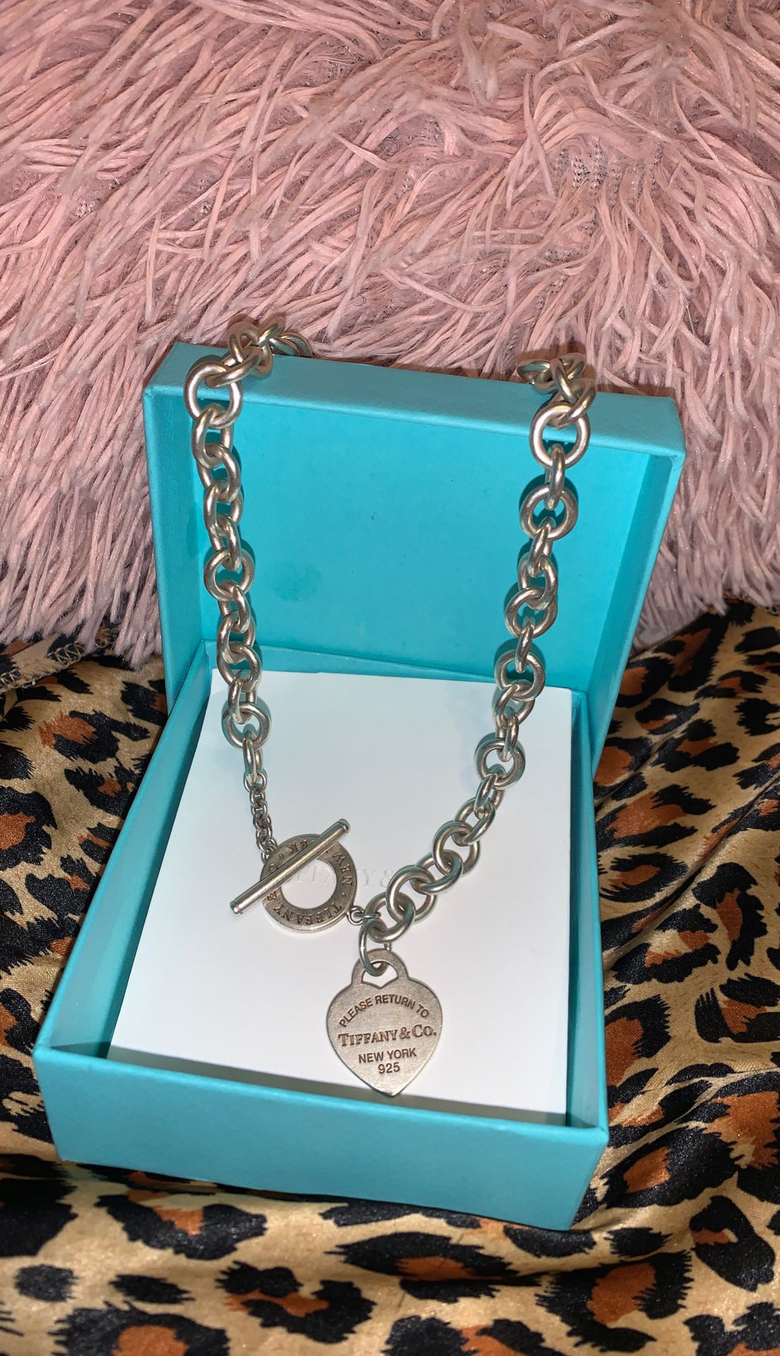 Tiffany Heart Tag Toggle Necklace with Receipt! (Warranty Included)