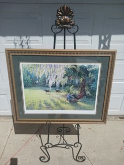 Vintage framed N.W.T.F. 25th anniversary Southern Charm limited edition art print signed Jim Kasper