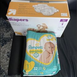 Brand New Never Used Still In The Box Diapers Size 1.  