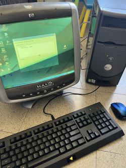Vintage Windows XP Gaming PC Setup – Dell Pentium 4 + HP Monitor