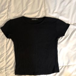 Fitted Black T Shirt 