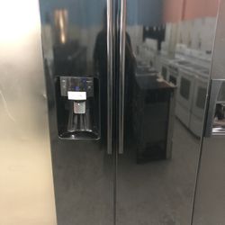 Black Samsung Side By Side Refrigerator