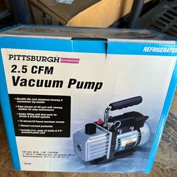 Brand New PITTSBURGH 2.5 CFM Vacuum Pump