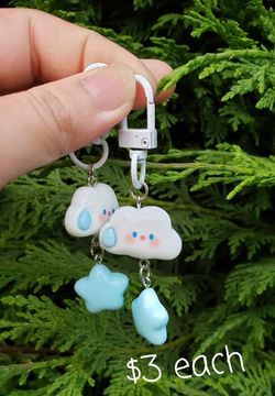 Cloud and Star Keychain $3