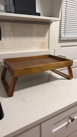 Wooden Bed Tray with Folding Legs