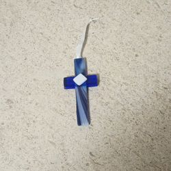 Small Art Glass Cross