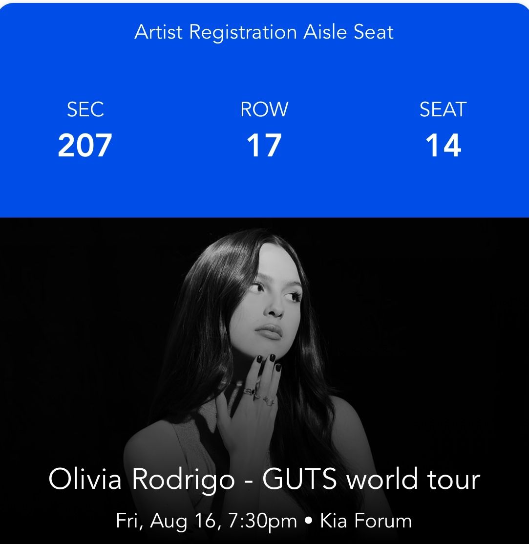 Oliva Rodrigo Guts Tour