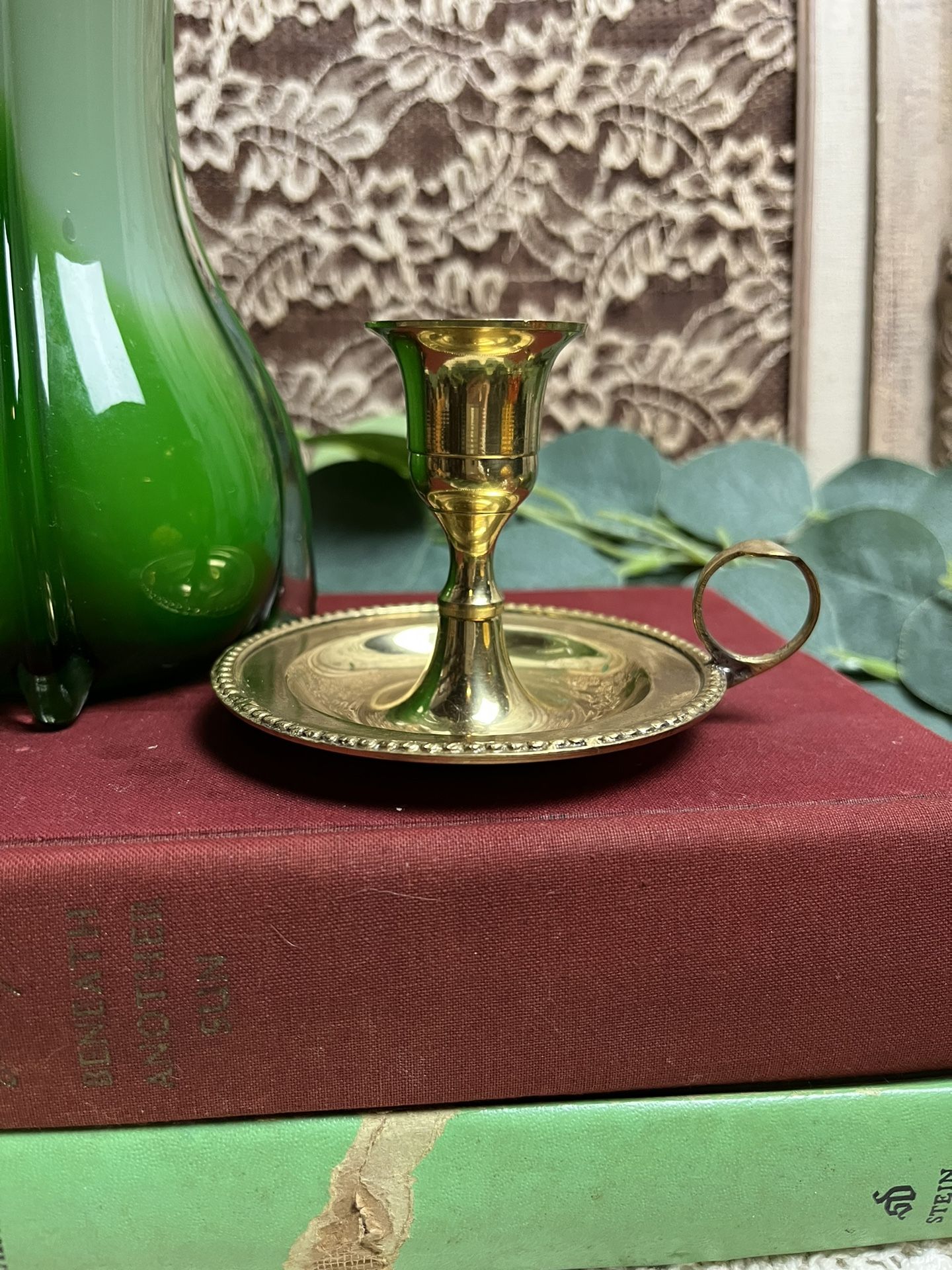 Single Brass Candle Holder
