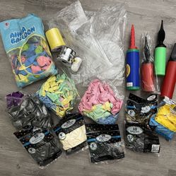 250+ balloons + 3 Balloon Stand + 3 String/ Party Decoration Set 