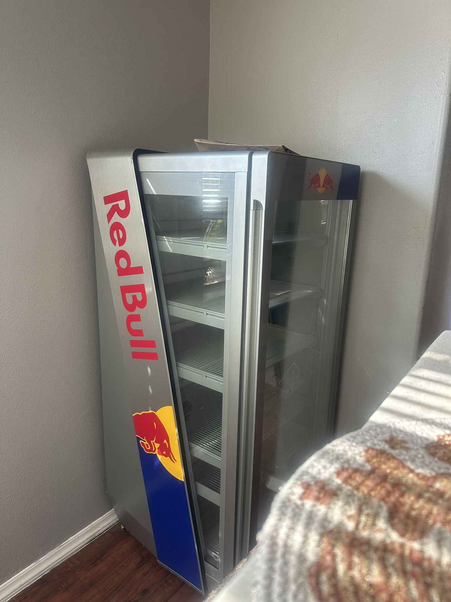 Large Red Bull Fridge 