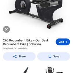 Schwinn 270 Recumbant Bike