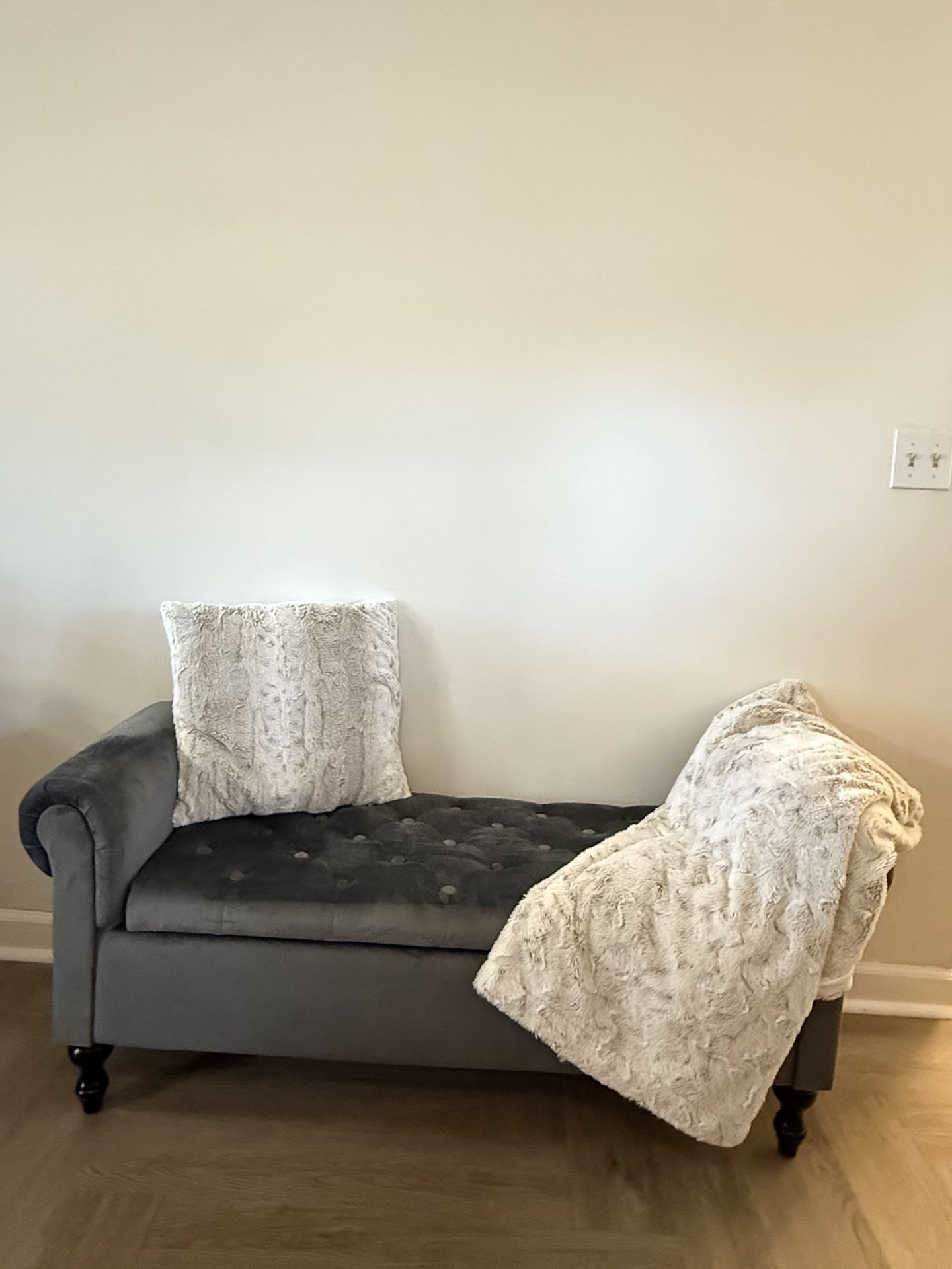 Velvet Grey Bench