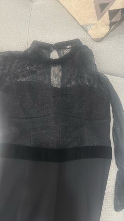Black Lace Jumpsuit – Size Medium