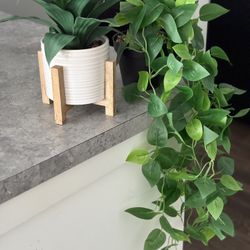 Fake Plants With Pots Decor 