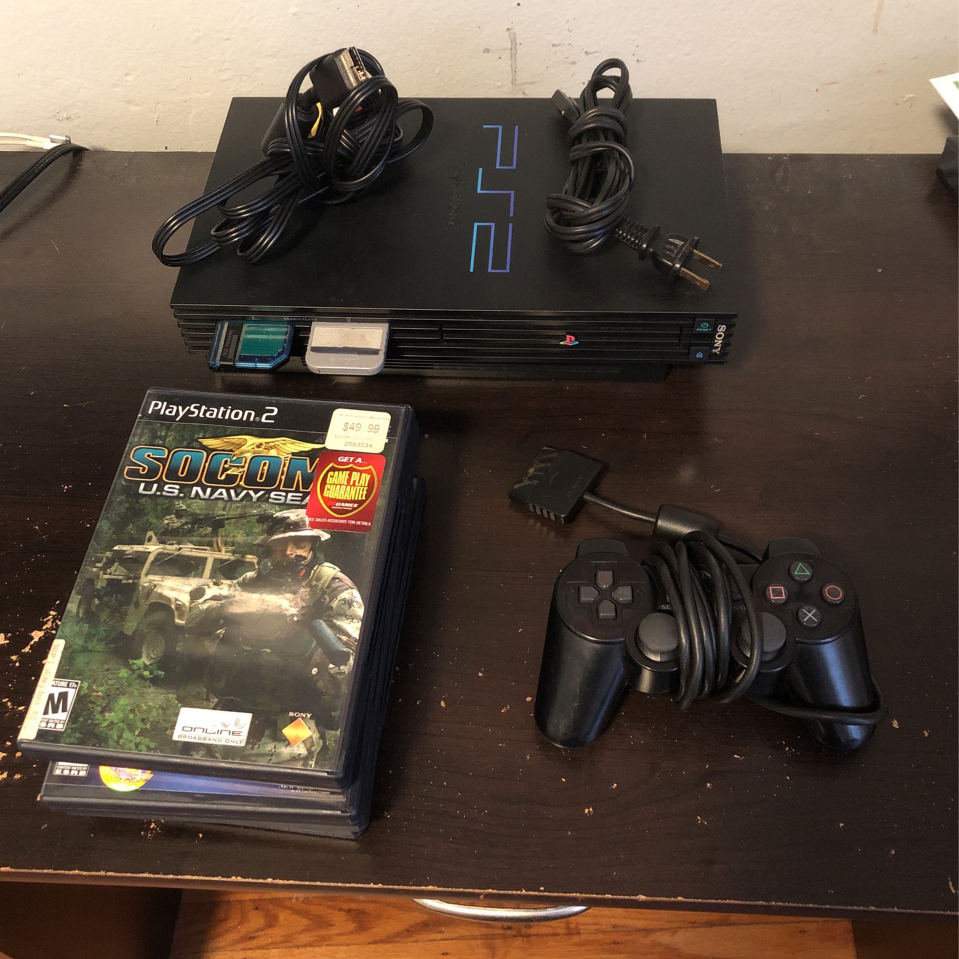 PS2 with 5 Games 