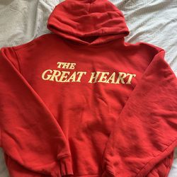 Runaway New York The Great Heart Hoodie, Red. Size Medium (MENS)