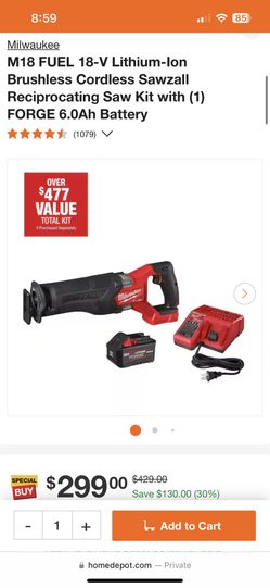 Milwaukee Fuel Sawzall