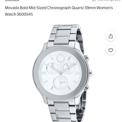 Movado Bold Chronograph Quartz Watch – Model (contact info removed) – 39mm, Silver