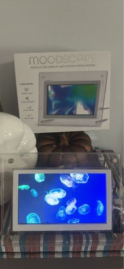 Moodscape Acrylic LED Motion Display – 4 Videos Relaxing Scenes/ 7 inches acrylic frame.