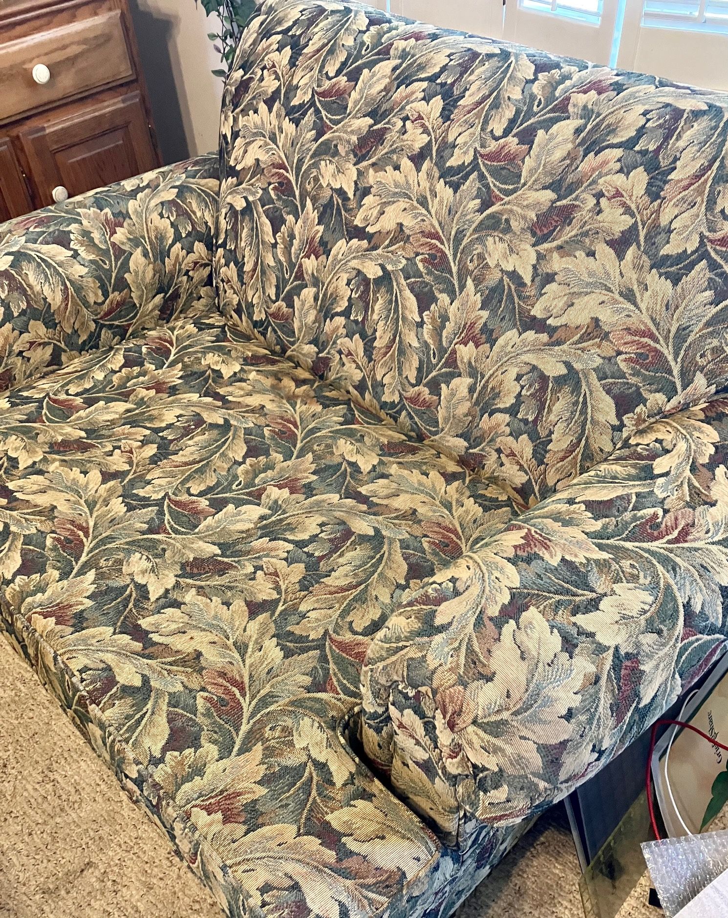 Chair and a Half Floral Print Fabric