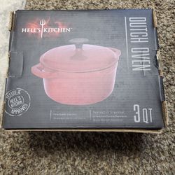 Brand New Hell's Kitchen Cast Iron 3qt Dutch Oven