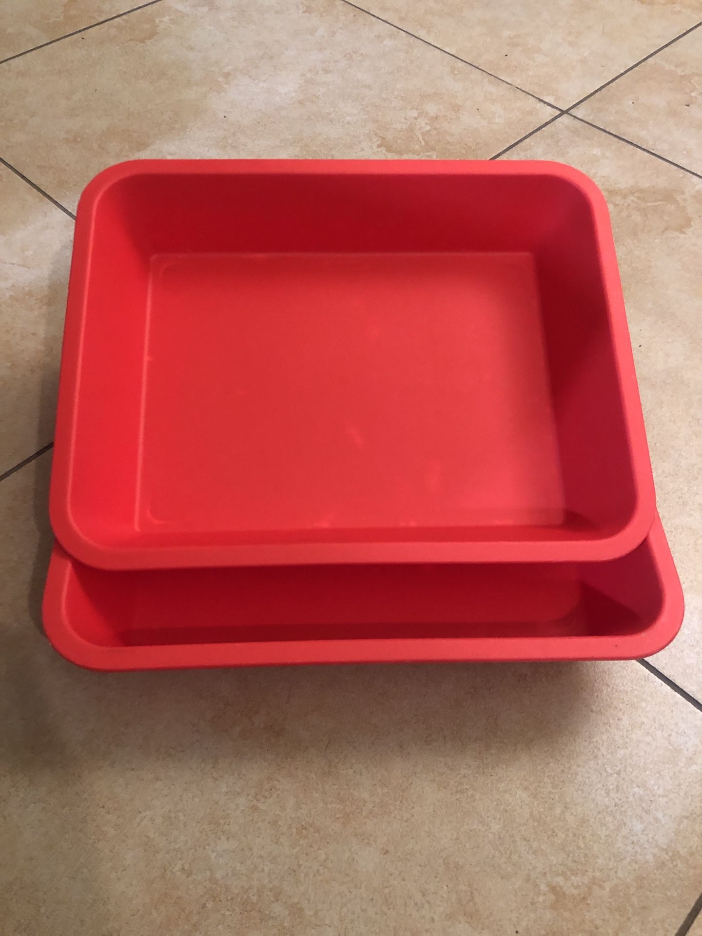 Two Teacher Created Resources Red Large Plastic Letter Tray 11.5x9