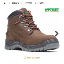 Men's Steel Toe Boots Size 8.5 Wide 